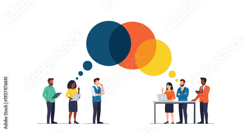 Diverse Creative Agency Team Engaging in Strategic Ideation and Cross-Functional Collaboration for B2B Brand Growth