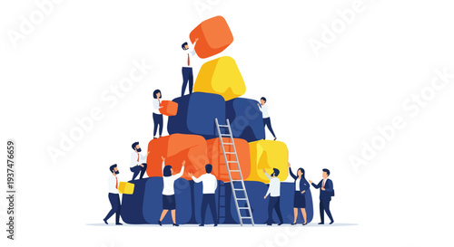 Agile corporate team collaborating to build a scalable foundation for high-impact B2B business growth and strategic success