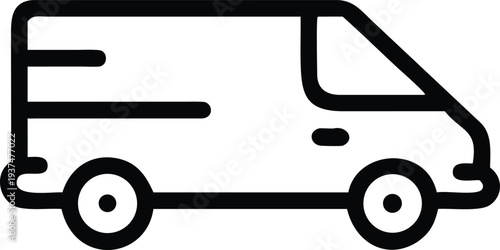 This image features a modern delivery van providing fast and efficient cargo transport services