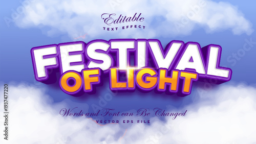 Festival of Light Text Effect - Editable Mockup Text Effect