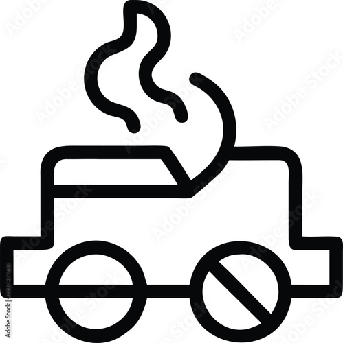 Vehicle fire emergency situation indicating a car hazard or breakdown incident