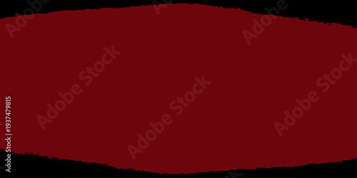 Deep red blood splatter on black background with grunge texture and distressed edges for horror or gothic design