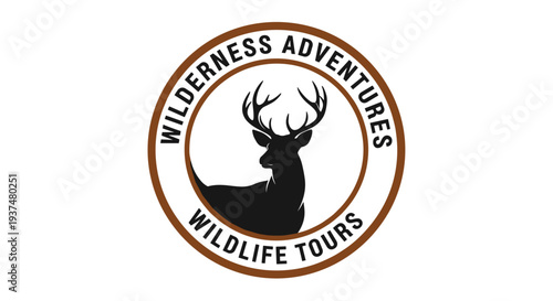 Deer Silhouette Logo Design Element.