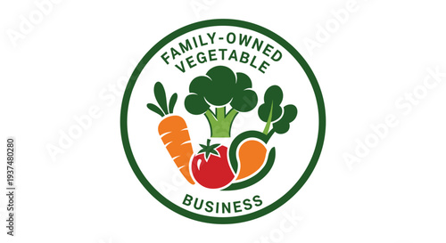 Family Owned Vegetable Business Logo Design.