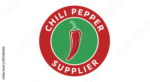 Red Chili Pepper Logo Design Element.