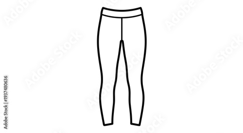 Simple Illustration of Womens Leggings.