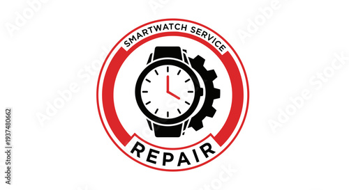 Smartwatch Repair Service Logo Design.
