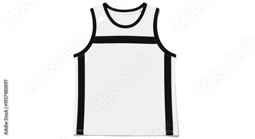 White Tank Top Clothing Illustration Design.