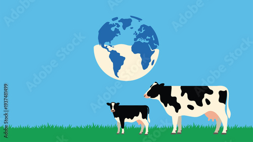 Dairy cows globe ecology
