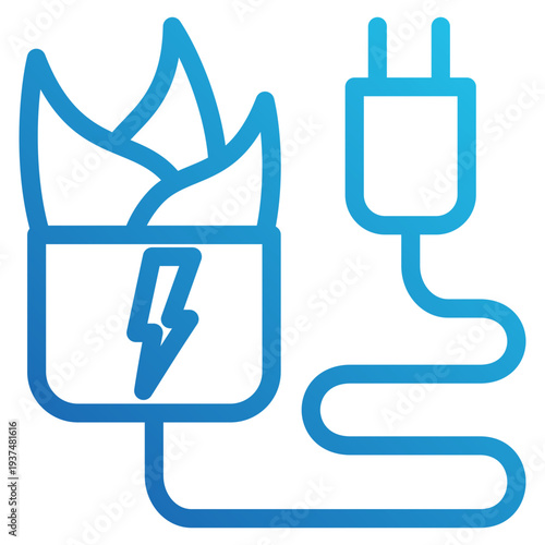 Biomass Energy Gradient Icon Mini Illustration, Use For Modern Concept, Print, Ui, Ux Kit, Web And App Development. Vector Related To Green Technology And More