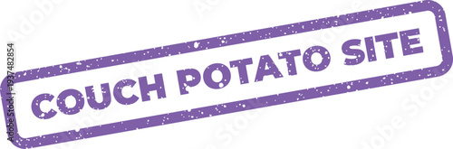 Foto Grunge effect rubber stamp graphic displaying the phrase Couch Potato Site for o
