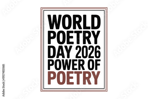 World Poetry Day 2026 Power of Poetry Event Poster Design