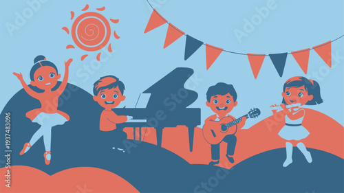 Children musical talent illustration