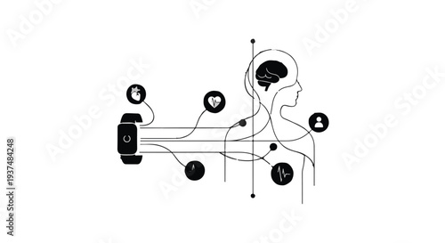 infographic template human brain with car engine