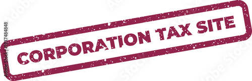 Fotografi Grunge stamp mark indicating a corporation tax site representing an online porta
