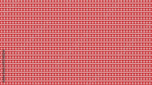 seamless red and white geometric pattern features a traditional Nordic knit texture and cross stitch design, perfect for winter holiday backgrounds and retro Christmas sweater motifs