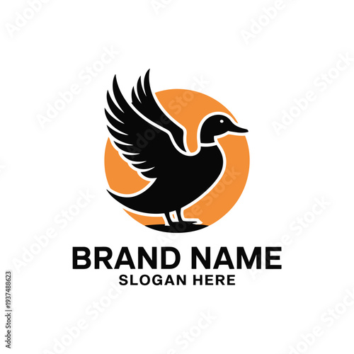 Black Duck Logo with Orange Circle and Brand Name Slogan on White Background