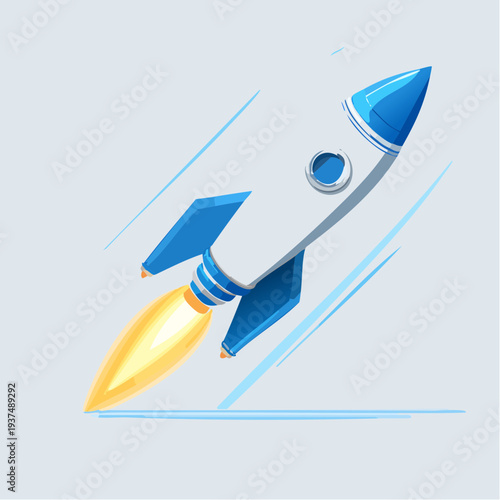 vector illustration representing missile speed and propulsion energy, dynamic lines, glowing gradient trails, modern technology concep