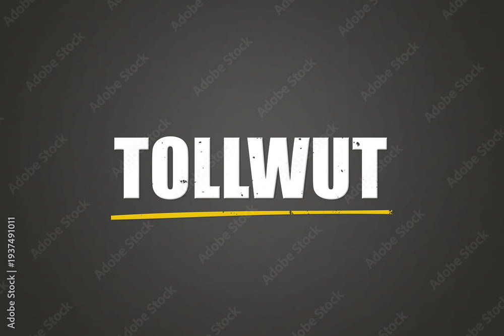 Obraz premium Tollwut (rabies) - A blackboard with white text.