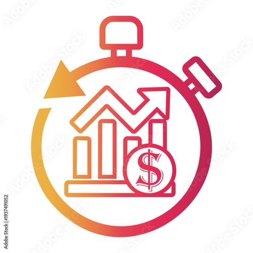 capital Line Gradient Icon
