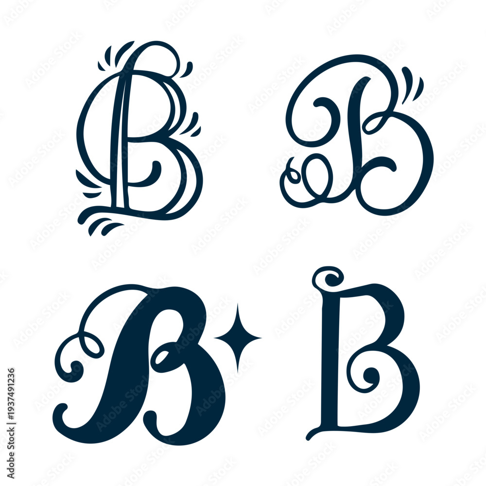 Obraz premium Logotipo de letra b