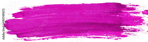 A bright pink rectangular brushstroke on a black background, textured with visible paint lines