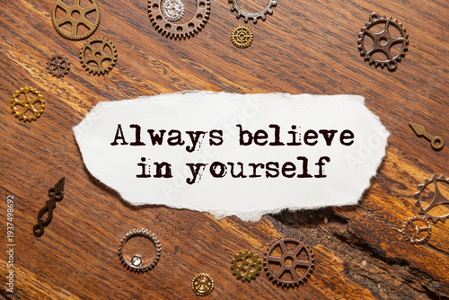 Canvastavla Always believe in yourself symbol