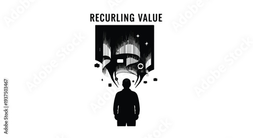 man silhouette with creative mind concept