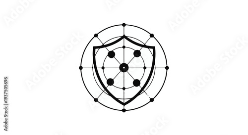 security shield with crosshairs and targets
