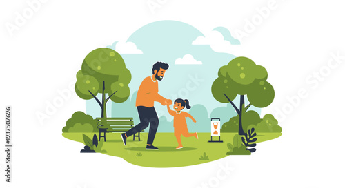 Thanks fathers day playing in park with daughter