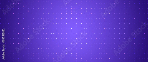 Purple glowing square pixel pattern. Dark navy mosaic texture backdrop. Abstract neon technology grid wallpaper. Vector modern business, science, healthcare, medicine, presentation background