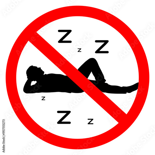 no sleeping symbol here on a white background
