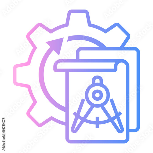 project Line Gradient Icon