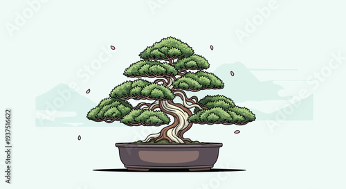 Pixel Art Bonsai Tree