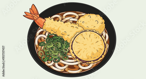 Udon Noodle Soup with Shrimp Tempura