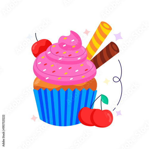 Premium download illustration muffin