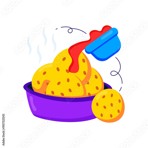 Modern design illustration of cheeseballs