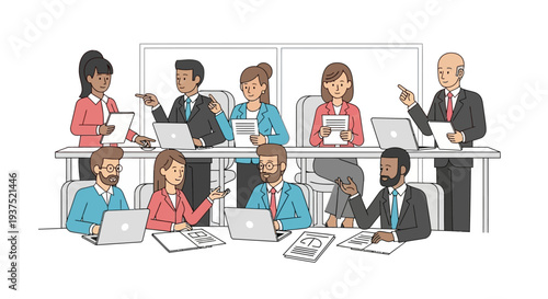 Diverse Business Team Working Together.