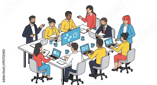 Diverse Group of People Working Together.