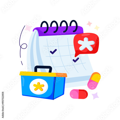 A creative design illustration of doctor appointment