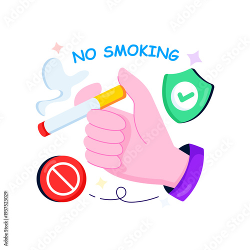 Creative design illustration of no smoking