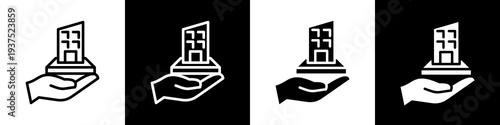 Mortagage black and white icon design concept