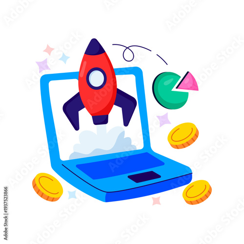 Modern design illustration of business startup 