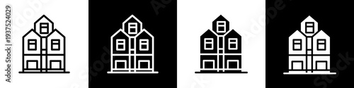 Mortagage black and white icon design concept