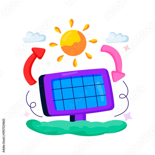Perfect design illustration of solar panel