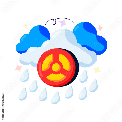 Unique design illustration of acid rain