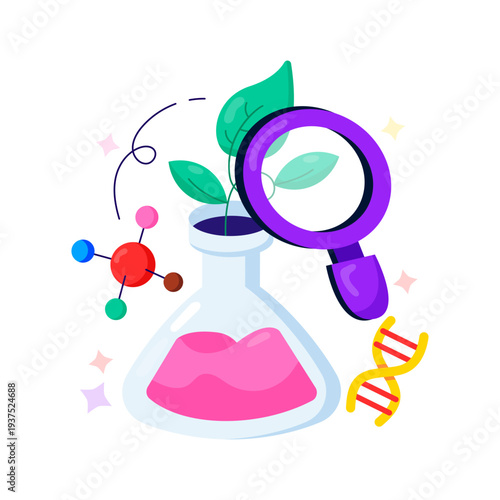 Perfect design illustration of biochemical research 