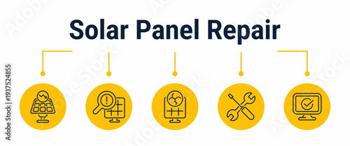 Solar panel repair and performance recovery workflow