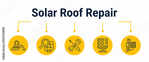 Solar roof repair and panel reinstall workflow