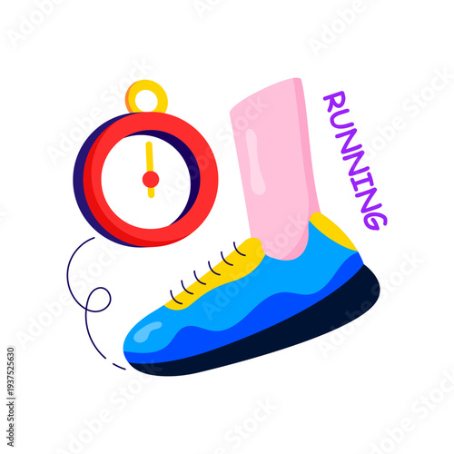 An editable design illustration of runner